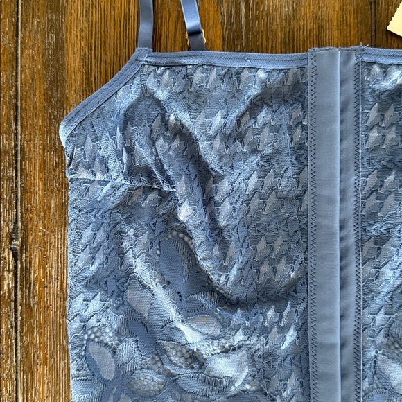 NWT Aerie Floral Lace Corset Top Blue Size XS - Picture 2 of 8